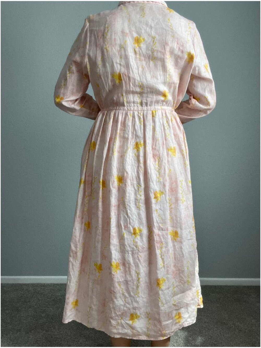 🌸 Floral Cotton Linen Maxi Dress - Picture 4 of 10